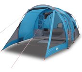 vidaXL Tienda de campaña túnel para 4 personas impermeable azul
