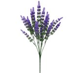 Poenia Arte Floral - Ramo de Lavanda Artificial - Decoración Floral - 40cm - 3pcs