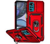 Armor Shockproof Case For Motorola Moto G22 G 5G 2022 G32 G52 G82 G62 5G Ring Holder Slide Window Lens Protection Phone Cover