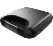 Cecotec Sandwichera Rock’nToast Combo. 800 W, 2 Sándwiches con Acabados en Acero Inoxidable, 3 Placas Intercambiables con Revestimiento Antiadherente, Libre de PFOA, Asa Tacto Frío