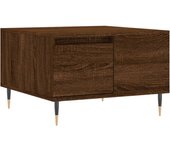 vidaXL Mesa de centro madera contrachapada 55x55x36,5 cm Blanco, Negro, Blanco brillante Mesita de Salón o Comedor o Auxiliar Mesa de Café Meuble Salón