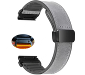 Crazy Horse Leather Silicone Strap for For Garmin Tactix 7 Pro Fenix 6X 7X 7pro 6 5plus Magnetic Buckle for Garmin 26mm 22mm 20