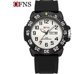 OFNS Top Brand Luxury Quartz Man Wristwatch Waterproof Luminous Date Silicone Men's Watches Sports Men Watch Casual Quartz Clock