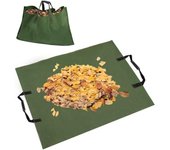 Bolsa de hojas para recoger hojas, reutilizable, jardín, impermeable, 2 en 1, bolsas de basura, hojas, plegable con asas