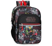 Star Wars Mochila de 30 cm x 40 cm x 13 cm fabricada en Poliéster. Negro