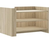 vidaXL Mesa de centro madera de ingeniería 80x50x50 cm Blanco, Negro, Roble Sonoma Mesita de Salón o Comedor o Auxiliar Mesa de Café Meuble Salón