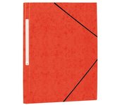 Carpeta de Carton Mariola con Etiqueta en Lomo Folio 500gr/m2 - 34x25cm - Cierre con Goma - Rojo (20 Uds)