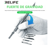 RELIFE RL-101B 8-in-1 Handle Blade Set Suitable for Mobile Phone Motherboard Chip Repair BGA Glue Removal Scraper Handle Tool