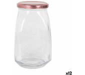 Tarro de Cristal Transparente Inde Tasty 1,05 L Con Tapa (12 Unidades)