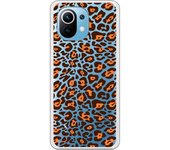 Funda compatible con Xiaomi Mi 11 - Fondo leopardo marron naranja