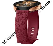 18mm 20mm 22mm Rose engrave Band for Samsung Galaxy Watch 654 40mm 44mm Gear S3 Silicone Cute Strap Classic 43mm 45mm Active 2