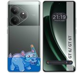 Tumundosmartphone Funda Silicona Transparente para Realme GT 6 / GT 6T 5G diseño Hipo Dibujos
