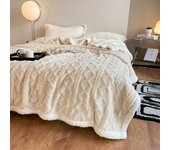 Mantas Sofa/Cama, Manta Polar de Sherpa Multiusos con Microfibra Extra Suave y Borreguitos 130x160cm/160x220cm y 220x240cm.