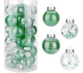 Bolas de Navidad 24 piezas 60 mm Adornos para árbol de Navidad Bolas colgantes irrompibles Juego de adornos de bolas de Navidad