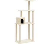 Rascador para Gatos con postes de ISAL crema 147 cm