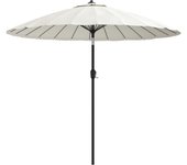 Sombrilla de Jardín con Palo de Aluminio Blanco arena 270 cm