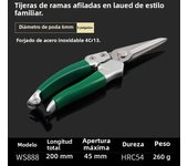 WYNN'S SK5 Steel Garden Pruning Shears 7" 8" 9" Hand Pruners Garden Clippers Hand Tools for Gardening Fruit Flower Tree Scissors