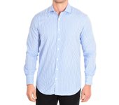 Café Coton-Camisa manga larga y cuello de solapa BILL355DC para Hombre