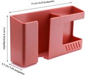 1PC Wall-Mounted Non-Punching Remote Control Storage Box Rack TV Air Conditioning Mobile Phone Charging Rac