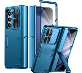 For Samsung Galaxy Z Fold 5 Sliding Camera Cover Multifunctional Hinge Stand Armored Phone Case Full Coverage Protective Case