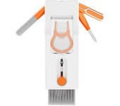 Kit de limpieza de teclado, 11 en 1 Kit de limpieza electrónica multifunción, cepillo de teclado para computadora portátil, teléfono celular, computadoras, auriculares (naranja)