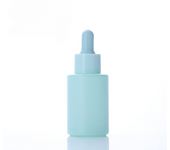 5PCS  Glass Dropper Bottle Small Flat Shoulder Glass Dropper Bottles Macarone Frosted Essential Oil Dropper Serum Containers