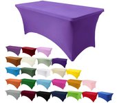 4FT/6FT/8FT Spandex Table Cover Table Universal Fitted Stretch Tablecloth for Party, Banquet, Wedding and Events