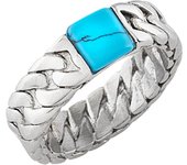 BREIL Colección CARVIN, Anillo Hombre en Acero, NATURAL STONES, Ideas de Regalos para Hombre