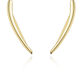ANDYWEN 925 Sterling Silver Gold Big Long 25mm Plain Climber Women Earring Clips Pendiente Line Fine Jewelry 2023 Birthday Gift
