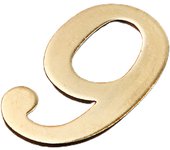 Golden Metal Door Number with Backing Adhesive 7*4cm House Number Apartment Door Number for Outdoor Hotel Home Mailbox Label