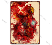 Decor Vintage Metal Poster Cartoon Anime Spiderman Retro Metal Tin Sign Cinema Wall Art Decorative Plate Gifts