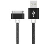 Fast Charging Cable for iPhone 4 4s iPad 2 3 iPod 30 Pin Nylon Braided Wire Metal Plug Data Transfer Sync USB Charger adapter