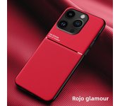 Luxury Leather Case For iPhone 16 Pro Max 15 14 Plus 13 Mini Built in Metal Plate Covers Support Car Holder Magnetic case