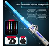 Retractable Lightsaber with USB Charging Finger-twisting Laser Sword Flash Light Sound Role Playing Props Children's Toys Gifts