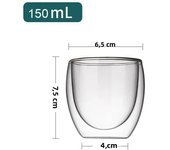 Double Bottom Wall Glass Coffee Cup Whiskey Tea Thermal Heat Resistant Cocktail Vodka Shot Wine Mug Drinkware Tumbler Set