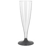 MONOUSO | Copa Reutilizable Durable PS Pie Antracita Cava 140ml 2P (48 Uds)