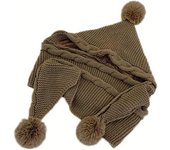Gorro de invierno para mujer Gorro de mujer Otoño Invierno Bufanda uniforme Gorro integrado Gorro de invierno con protección para las orejas Gorro de punto cálido Fácil de usar