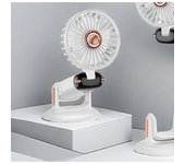 Mini ventilador, ventilador de mano pequeño ventilador USB 5000mAh, ventilador portátil, blanco