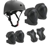 Juego de casco y protectores para niños de 3 A 10 años, de Bicicleta Cascos, Cascos de patineta para niños y niños, juego de rodilleras, coderas y muñequeras, para Cycling, patinaje sobre Ruedas y patineta Una variedad de colores disponible.