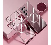 Luxury Plated Soft Silicon Clear Phone Case For Magsafe Samsung S23 S22 S21 20 FE Plus Note 20 Ultra Magnetic Protective Cover