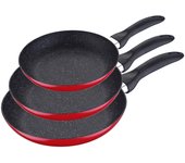 Set de Sartenes San Ignacio Rojo Aluminio