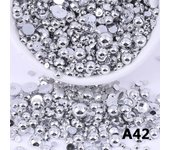 Random Mix 3-8mm AB Color Half Round ABS Beads Imitation Pearl Flatback Beads For DIY Nail Decor Jewelry Making