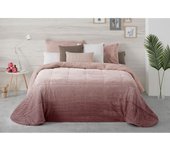 Manterol Outlet - Edredón comforter de borreguito degradado a rayas - new lines. Tejido térmico sherpa muy cálido, suave y mullido para un descanso reparador en invierno.
