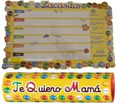 Lacasitos Megatubo 1,5 KG-"Te quiero mamá" + PLANIFICADOR MAGNÉTICO