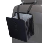 Cubo de basura plegable para coche con cordón ajustable, forros de basura para coche, bolsa de basura, organizador portátil impermeable para asiento trasero de coche