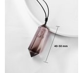 1pc Natural Chakra Stone Double Point Smoky Quartz Spiritual Pendant Healing Crystal Wand Energy Amulet Necklace Jewelry Gift