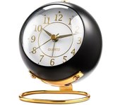 Despertadores analógicos, Retro retroiluminación Lindo Diseño simple Reloj de escretorio Pequeño con Luz Nocturna, Silencioso, Alimentación por badería