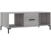 vidaXL Mesa de centro madera contrachapada 102x50x40 cm Blanco, Negro, Blanco brillante Mesita de Salón o Comedor o Auxiliar Mesa de Café Meuble Salón