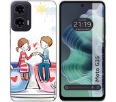 Tumundosmartphone Funda Silicona para Motorola Moto G35 5G diseño Café Dibujos
