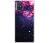 Funda compatible con Samsung Galaxy A71 - Be Unique Funda Gel universo